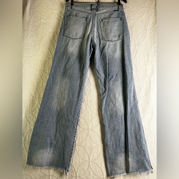 KanCan Kan Can Estilo Womens 9 28 Distressed Destroyed Wide Leg Denim Blue Jeans - Picture 15 of 16